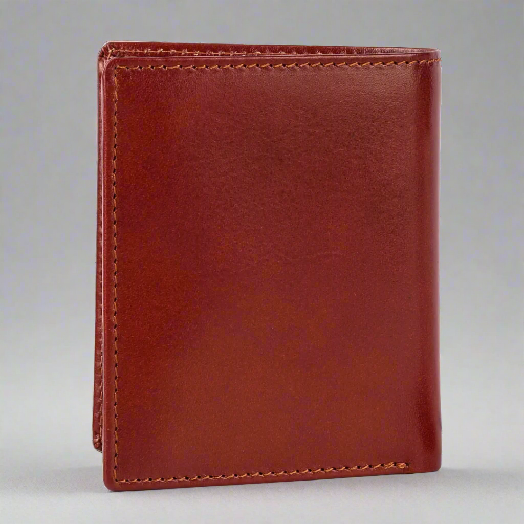 MET Men's Upright Bifold Leather Wallet