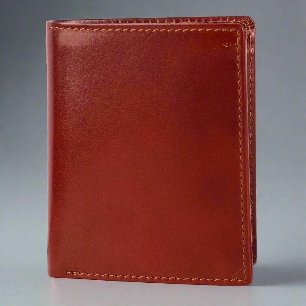 MET Men's Upright Bifold Leather Wallet