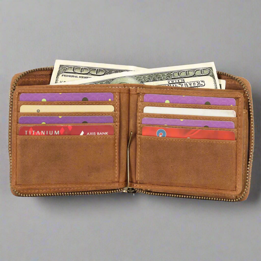 MET Hunter Leather Zip Around Wallet