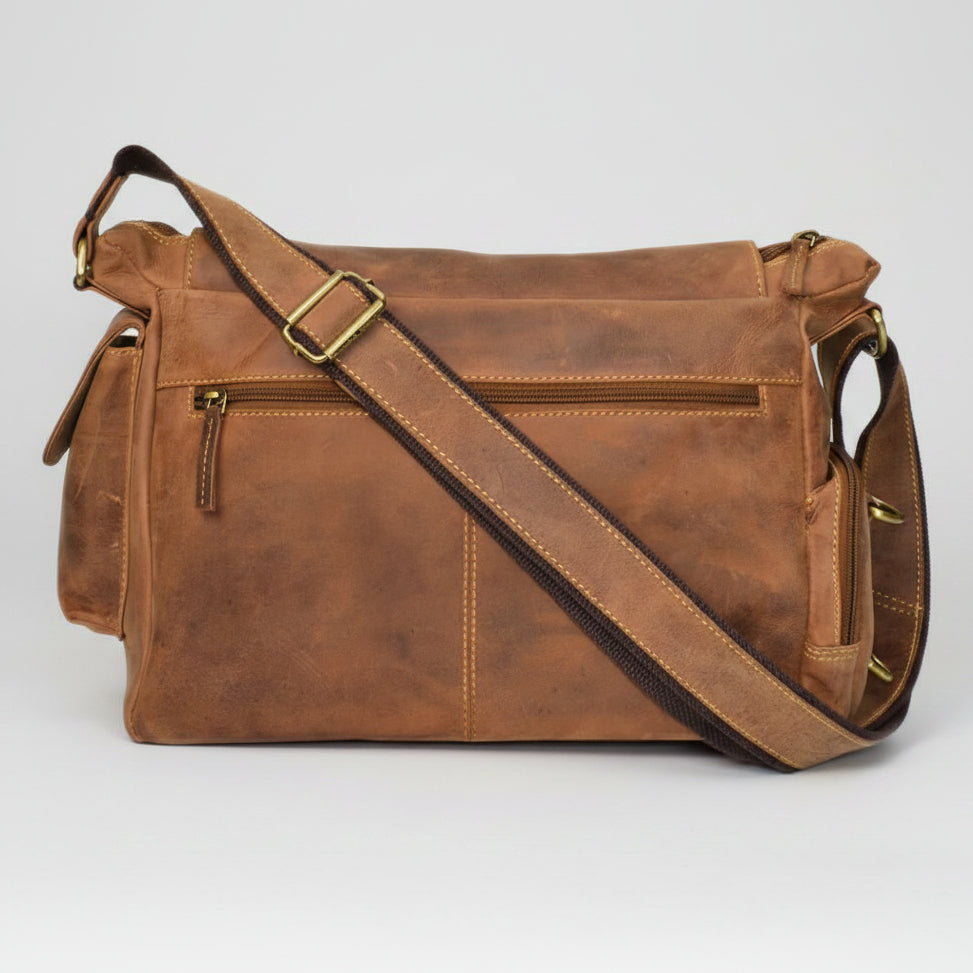 Greenburry Vintage Leather Messenger Bag. A4 Business Shoulder Bag