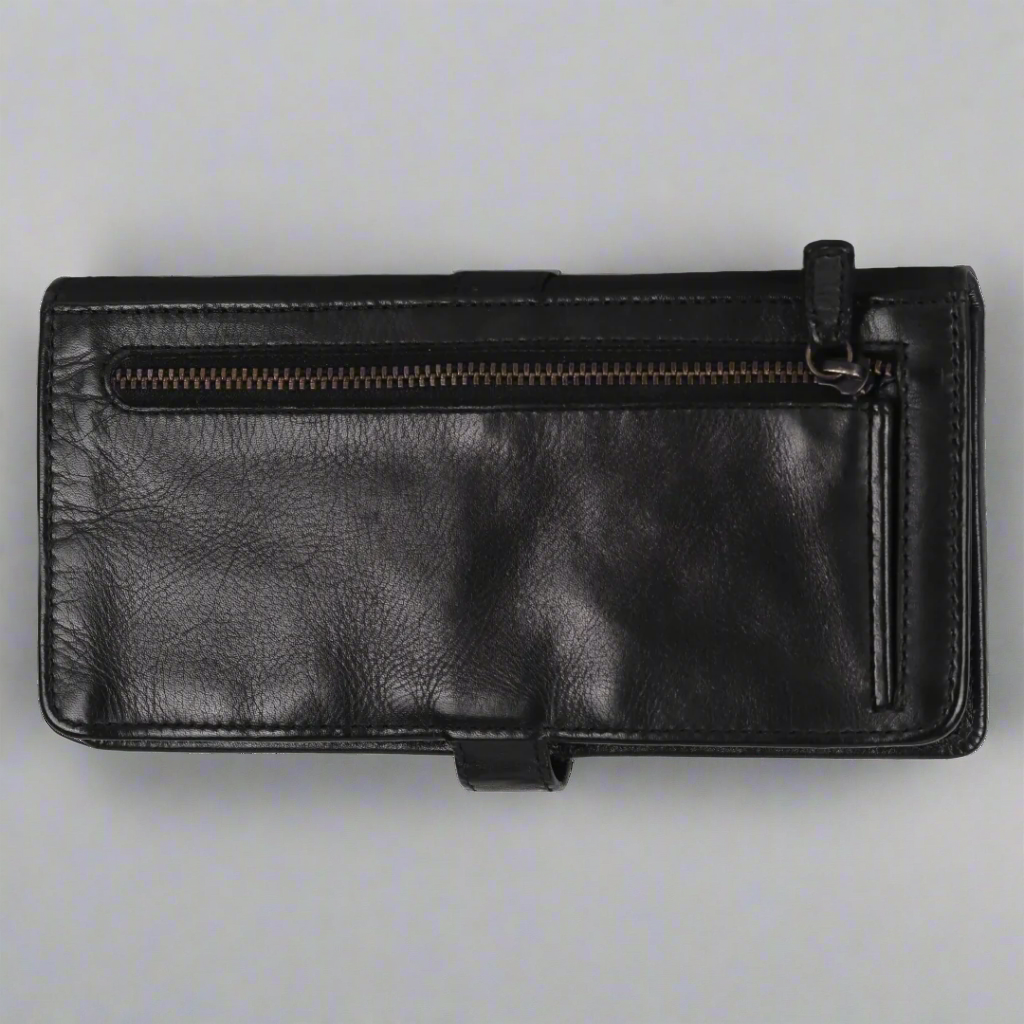 MET Women's Snap Tab Leather Wallet