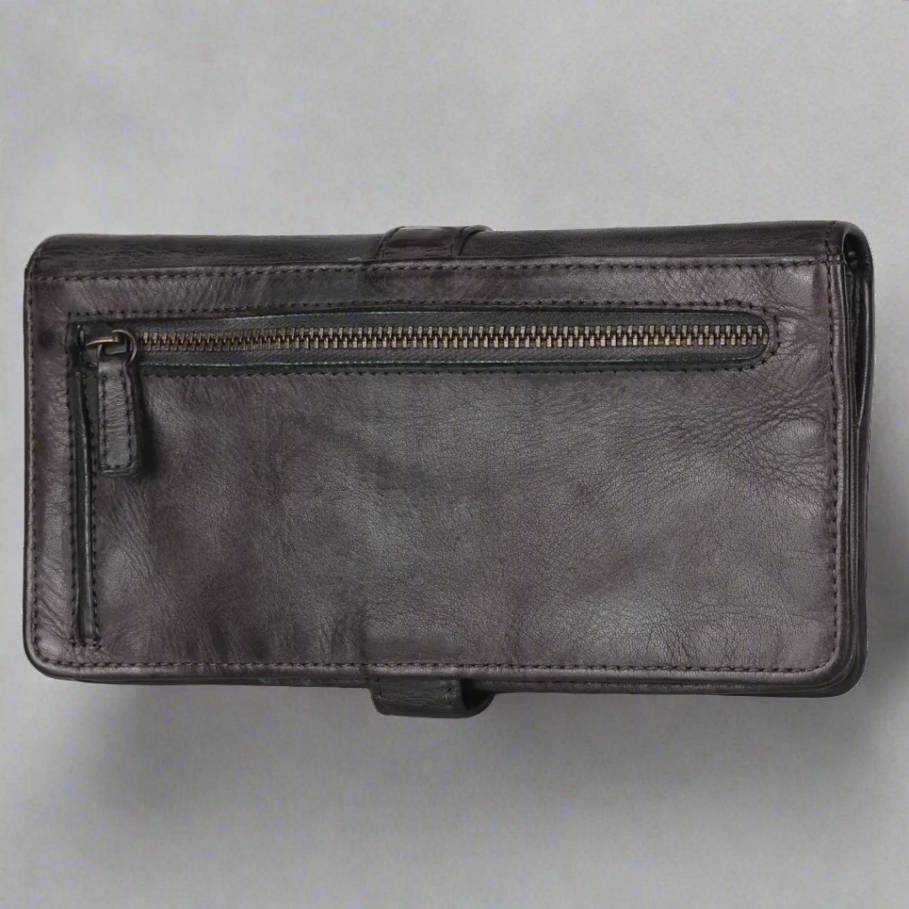 MET Women's Snap Tab Leather Wallet