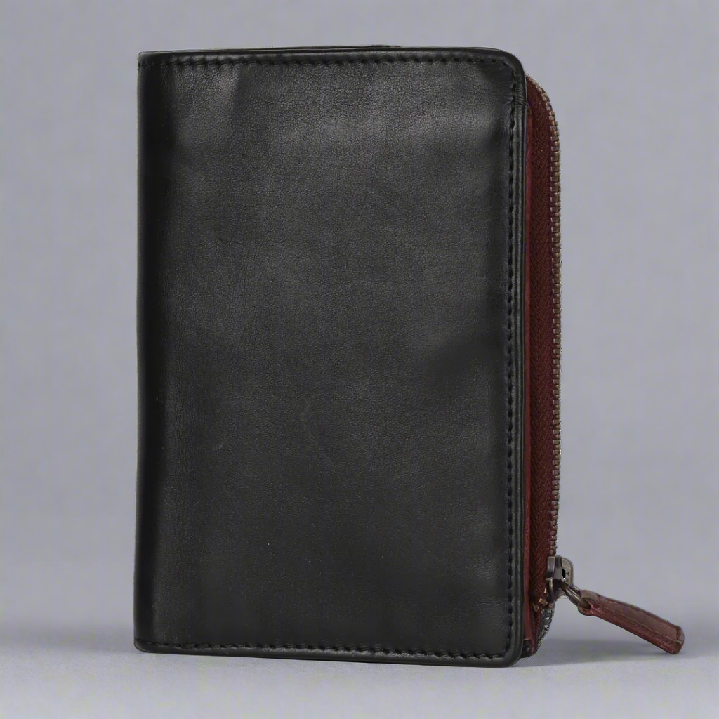 MET Women's Two Tone Zip Around Leather Wallet