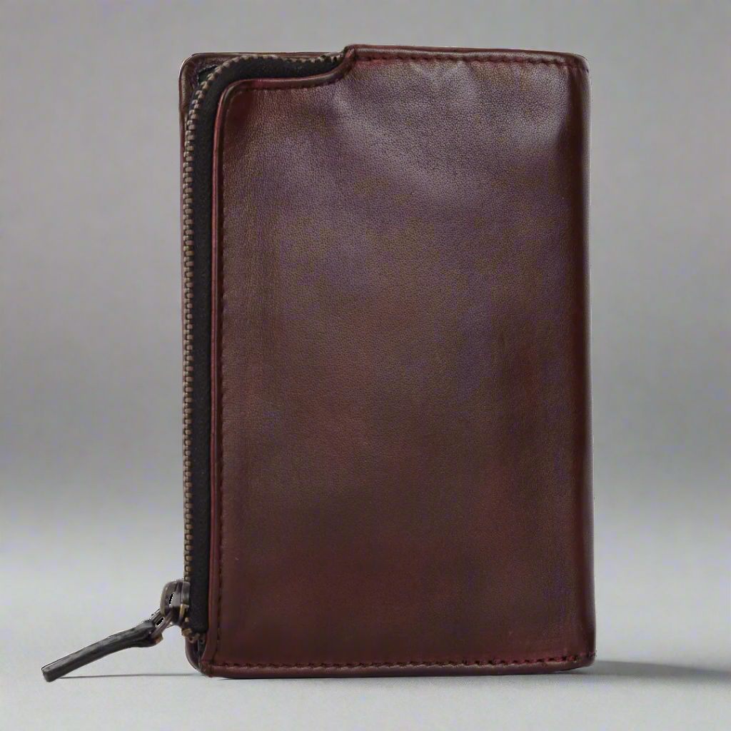 MET Women's Two Tone Zip Around Leather Wallet