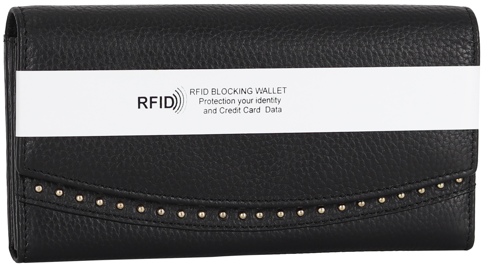 Rugged Earth Women's Leather Wallet with Round Studs