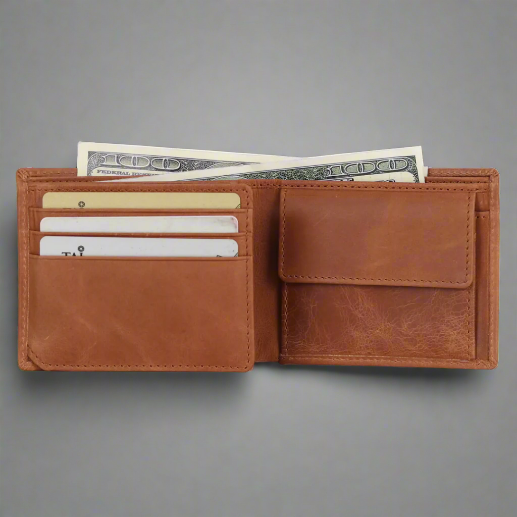 Men's 8 Card Slot Leather Wallet