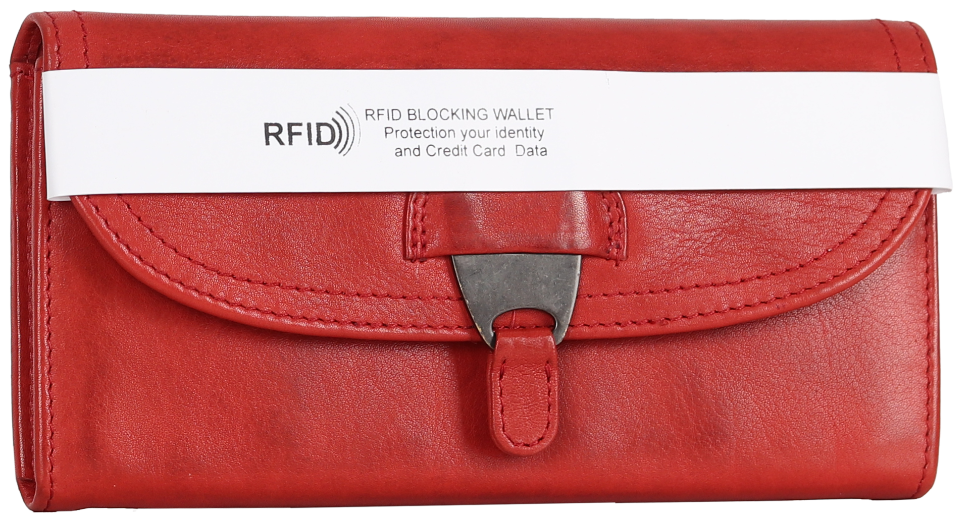 Women's Leather Buckled Wallet