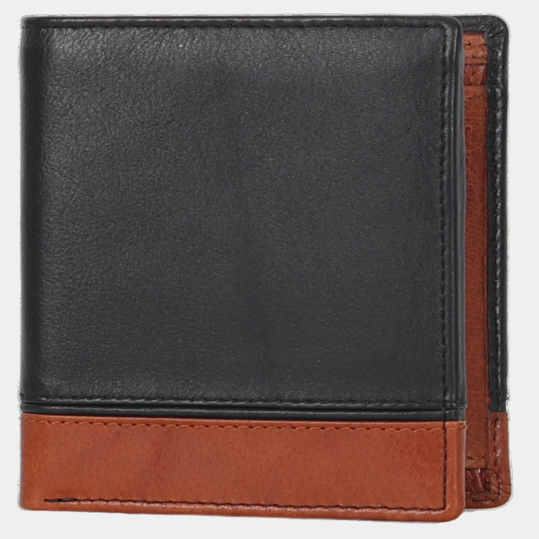 brown and black men's wallet cover 