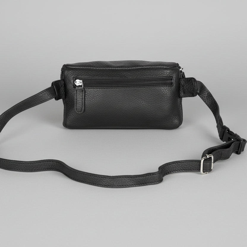 Greenwood Leather Belt Bag. Premium Top-Grain Leather Waist Pack & Crossbody Sling - Boutique of Leathers/Open Road