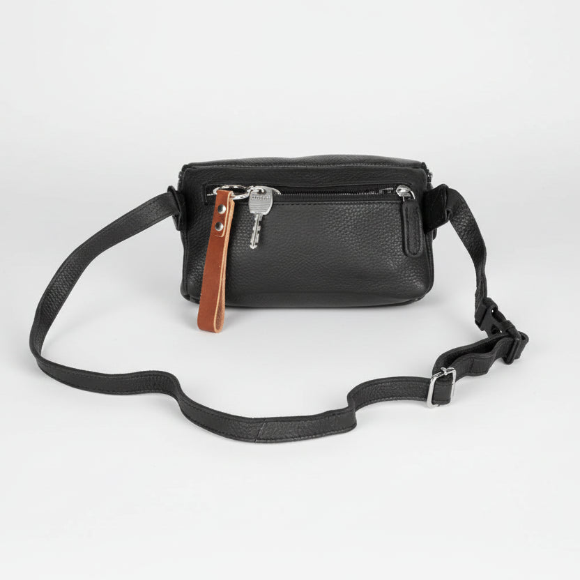 Greenwood Leather Belt Bag. Premium Top-Grain Leather Waist Pack & Crossbody Sling - Boutique of Leathers/Open Road