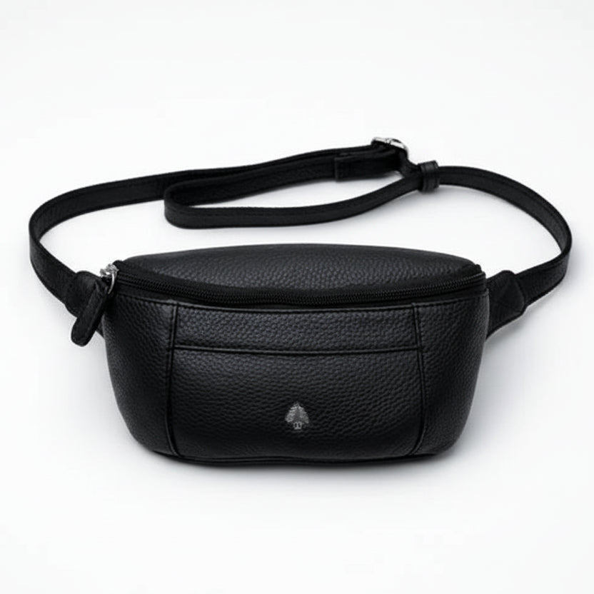 Greenwood Leather Belt Bag. Premium Top-Grain Leather Waist Pack & Crossbody Sling - Boutique of Leathers/Open Road