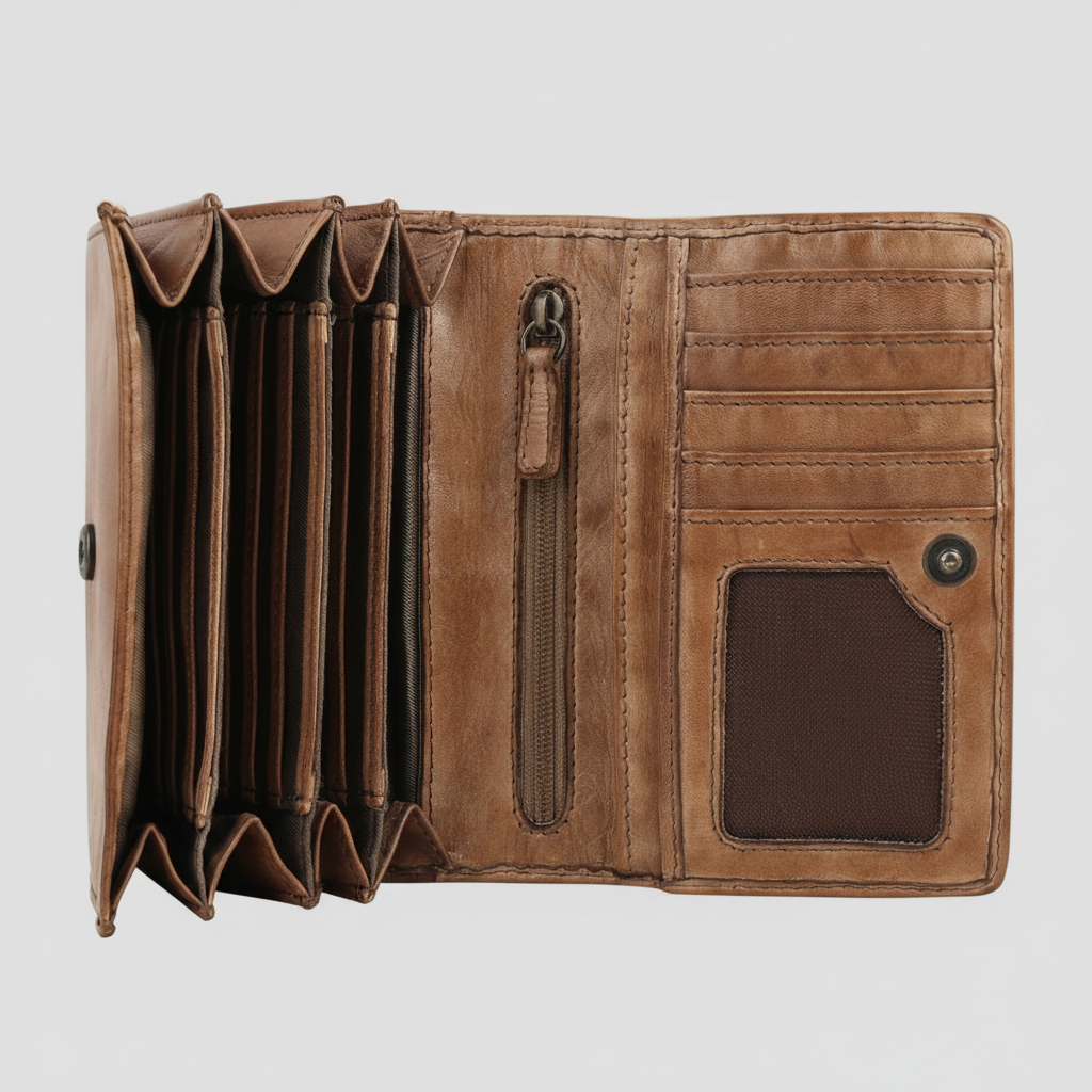 MET Women’s Leather Crosswoven Wallet - Boutique of Leathers/Open Road