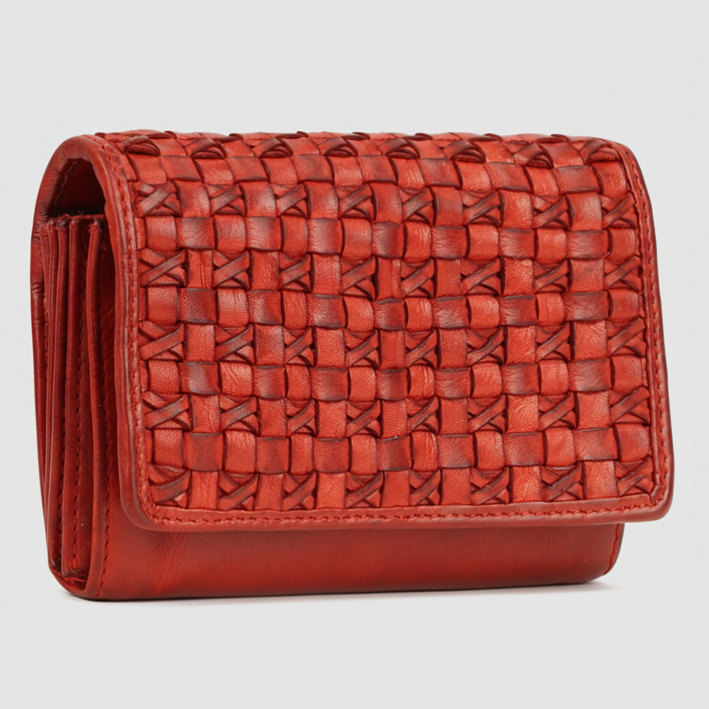 MET Women’s Leather Crosswoven Wallet - Boutique of Leathers/Open Road