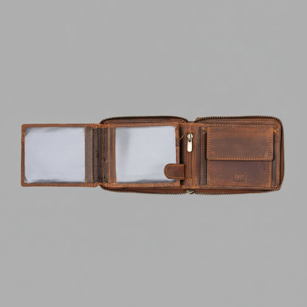Greenwood Men's RFID Zip Around Wallet