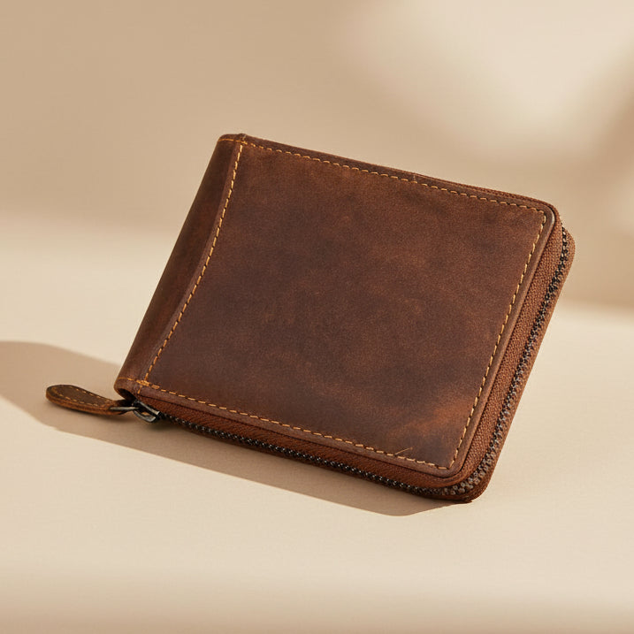 Greenwood Men's RFID Zip Around Wallet