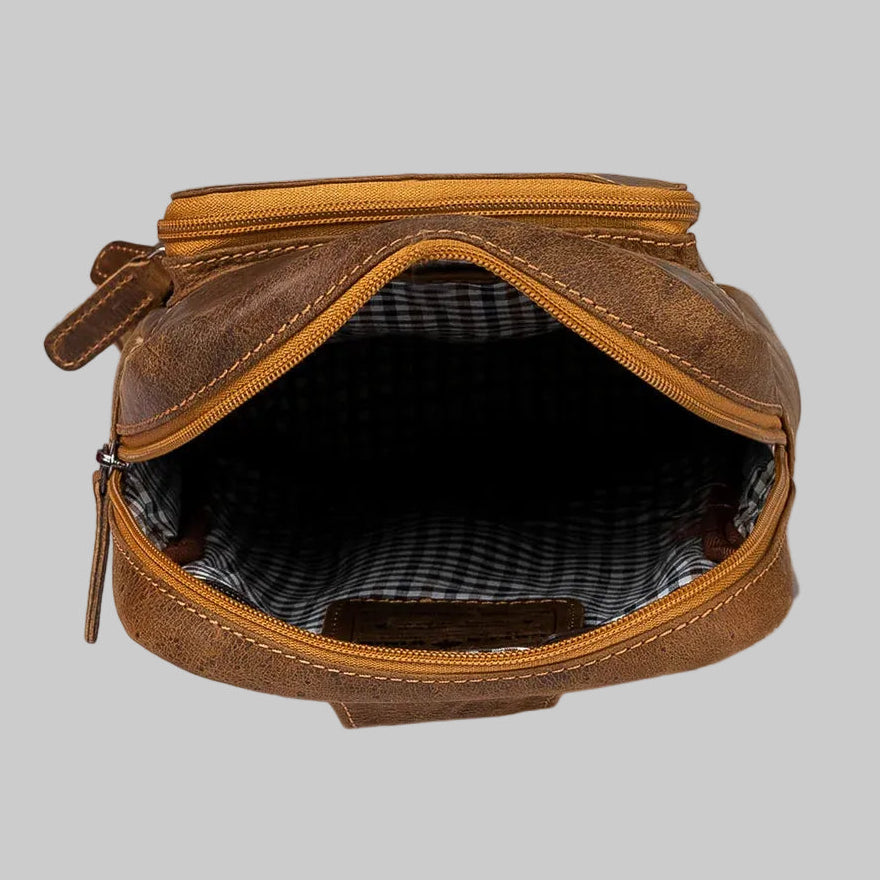 Greenwood Leather Hamilton Crossbody Bag Backpack - Boutique of Leathers/Open Road
