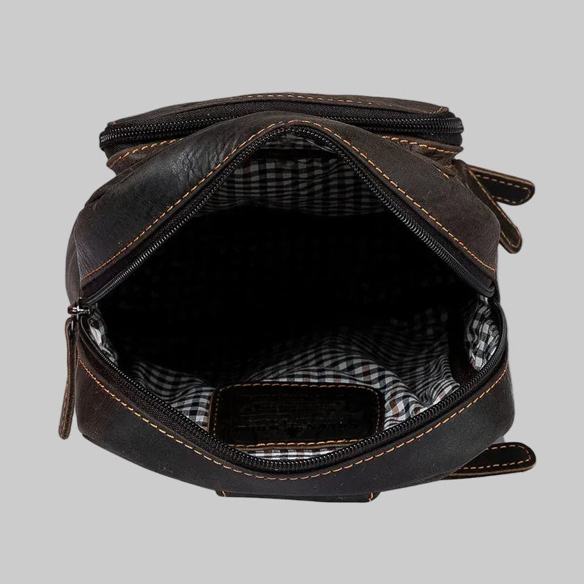 Greenwood Leather Hamilton Crossbody Bag Backpack - Boutique of Leathers/Open Road