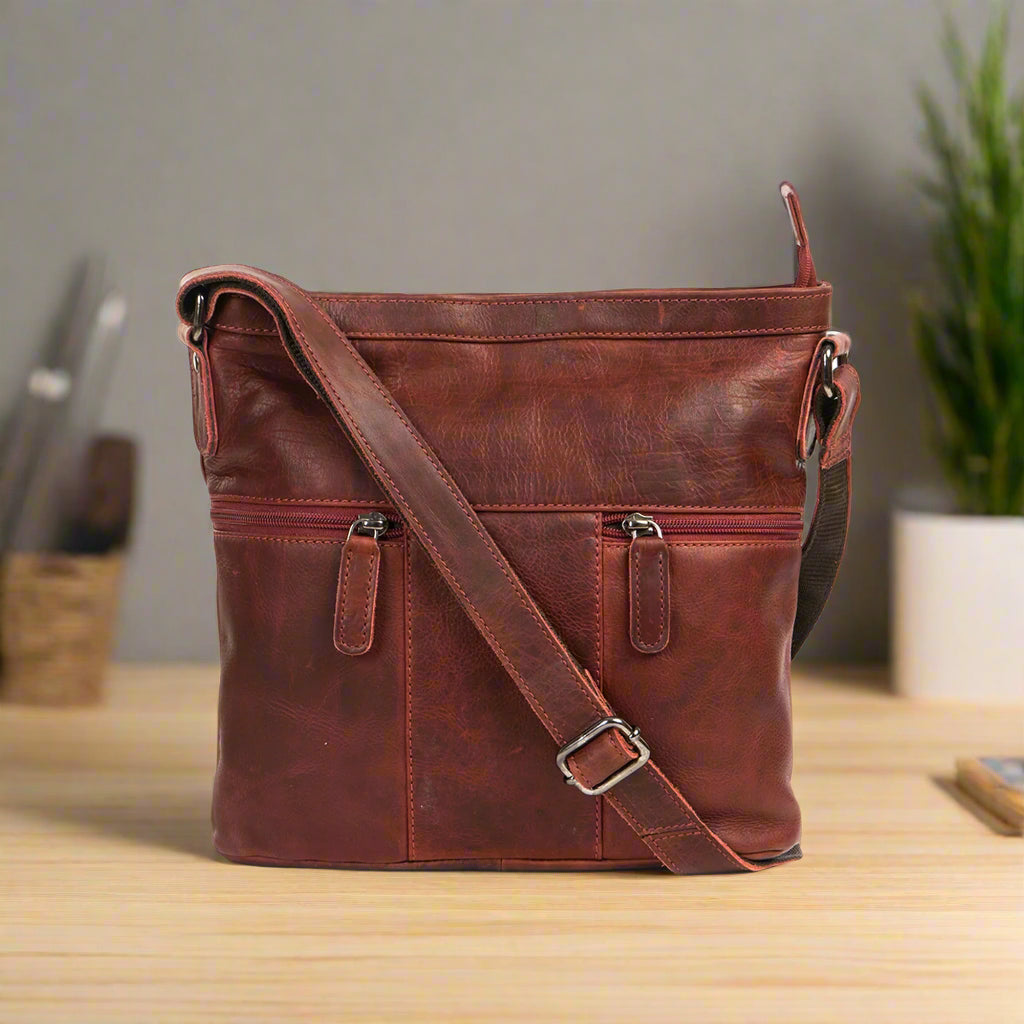 Greenwood Leather Crossbody Bag - Boutique of Leathers/Open Road