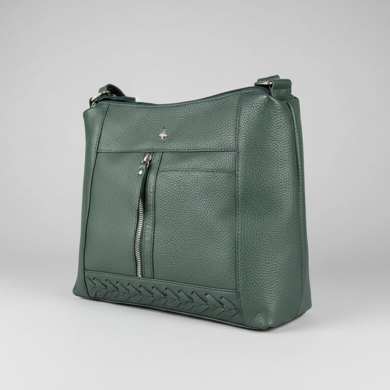 Greenwood Leather Elegant Crossbody Bag. Full-Grain Leather Shoulder Bag - Boutique of Leathers/Open Road