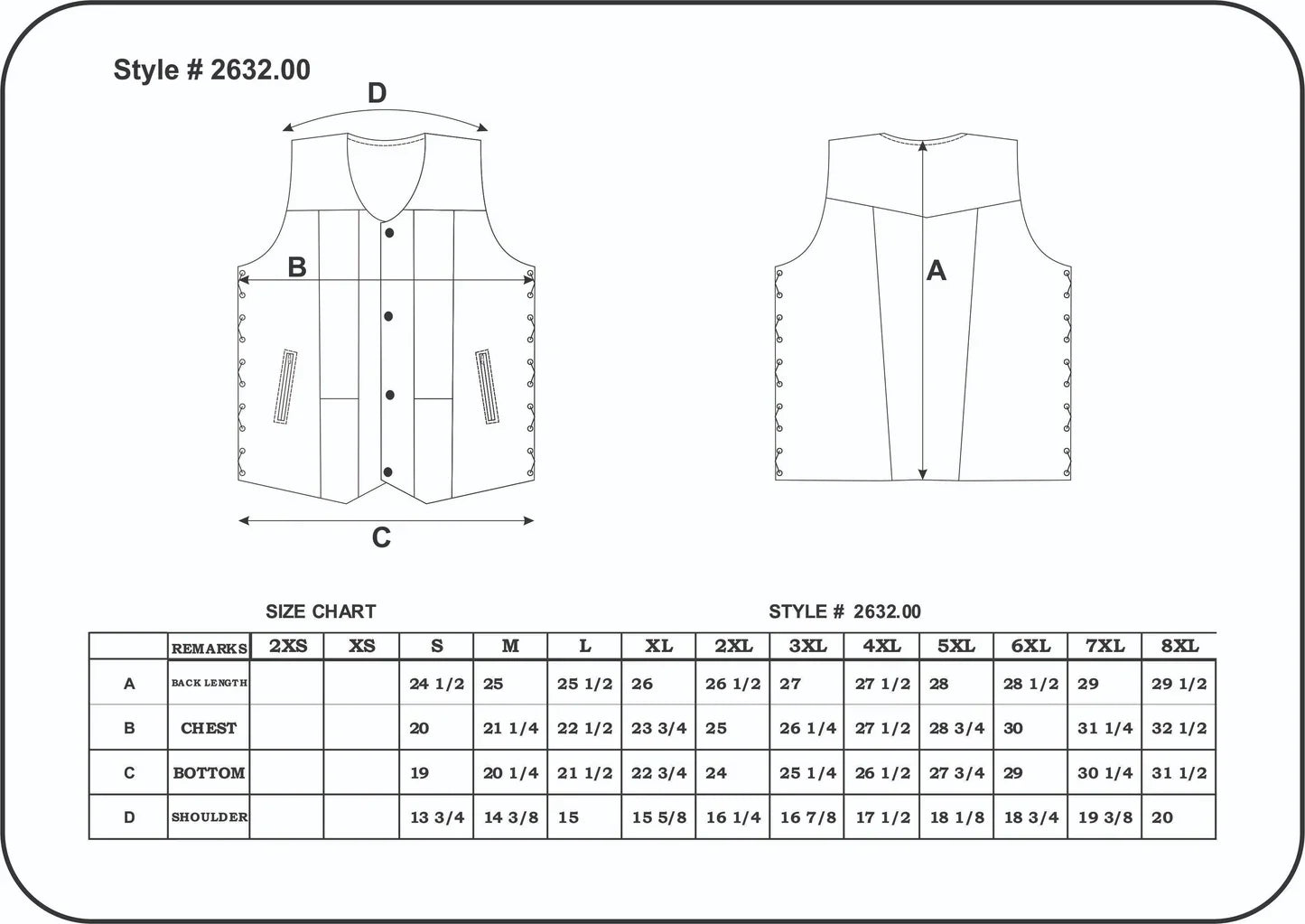 Open Road Men's 10 Pocket Leather Vest