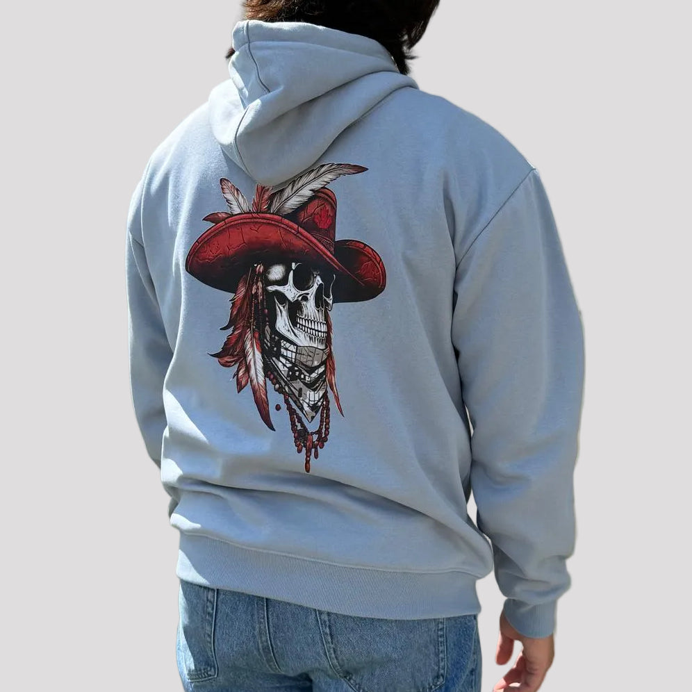 Open Road Men's Western Skull Graphic Hoodie