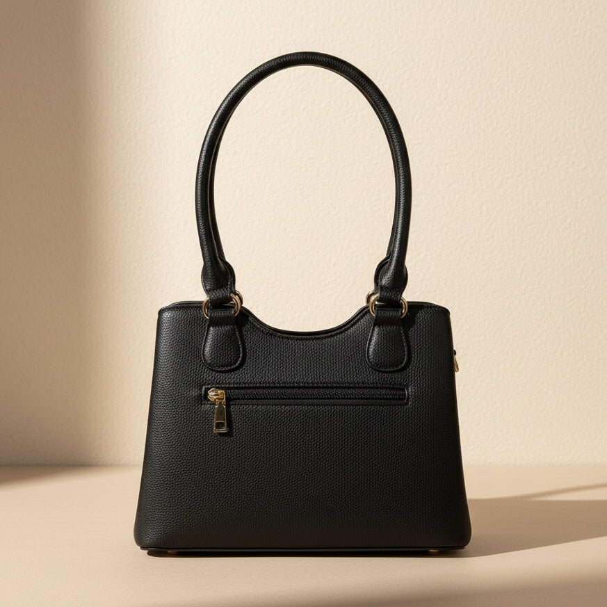 Temptation Italy Faux Leather Shoulder Bag. Floral & Dragonfly Embossed Handbag