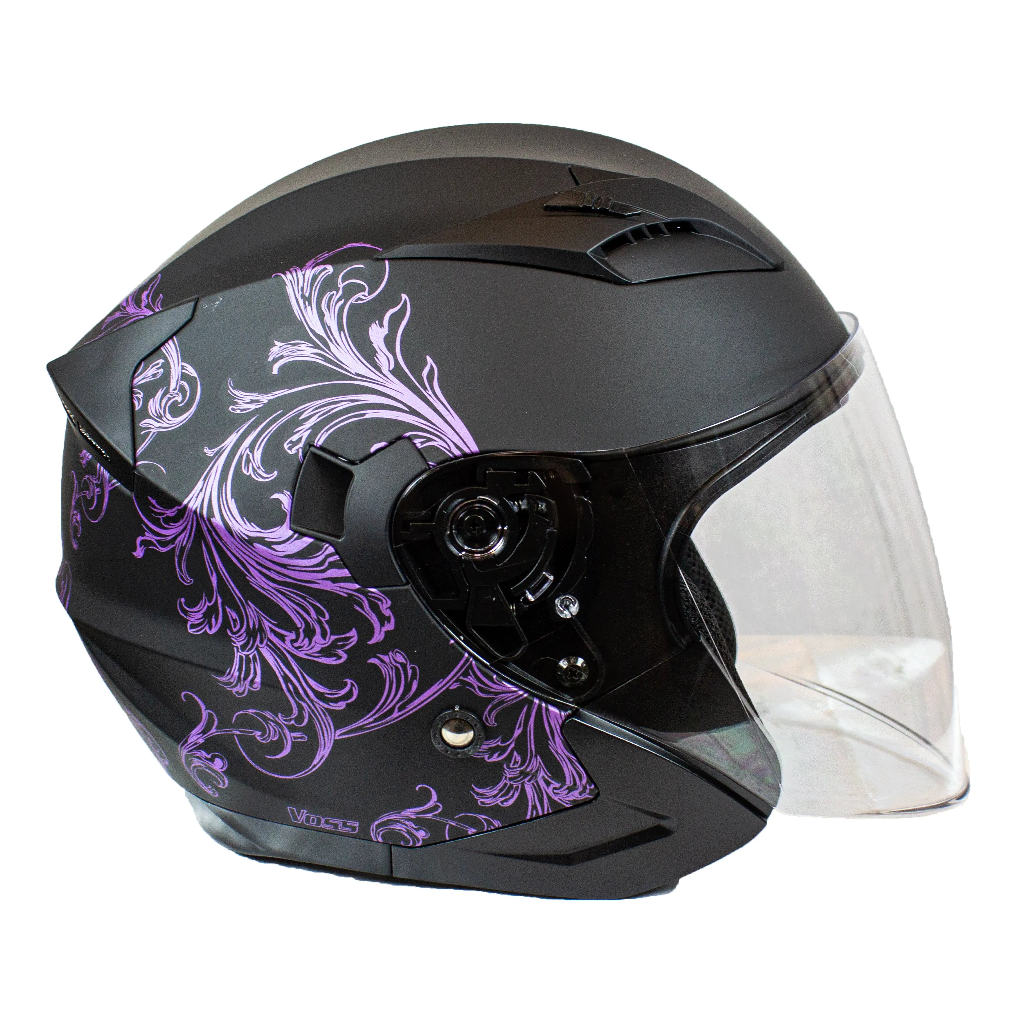 VOSS 310 Tucson Purple Eden 3/4 Helmet Motorcycle Helmets Boutique of Leathers/Open Road