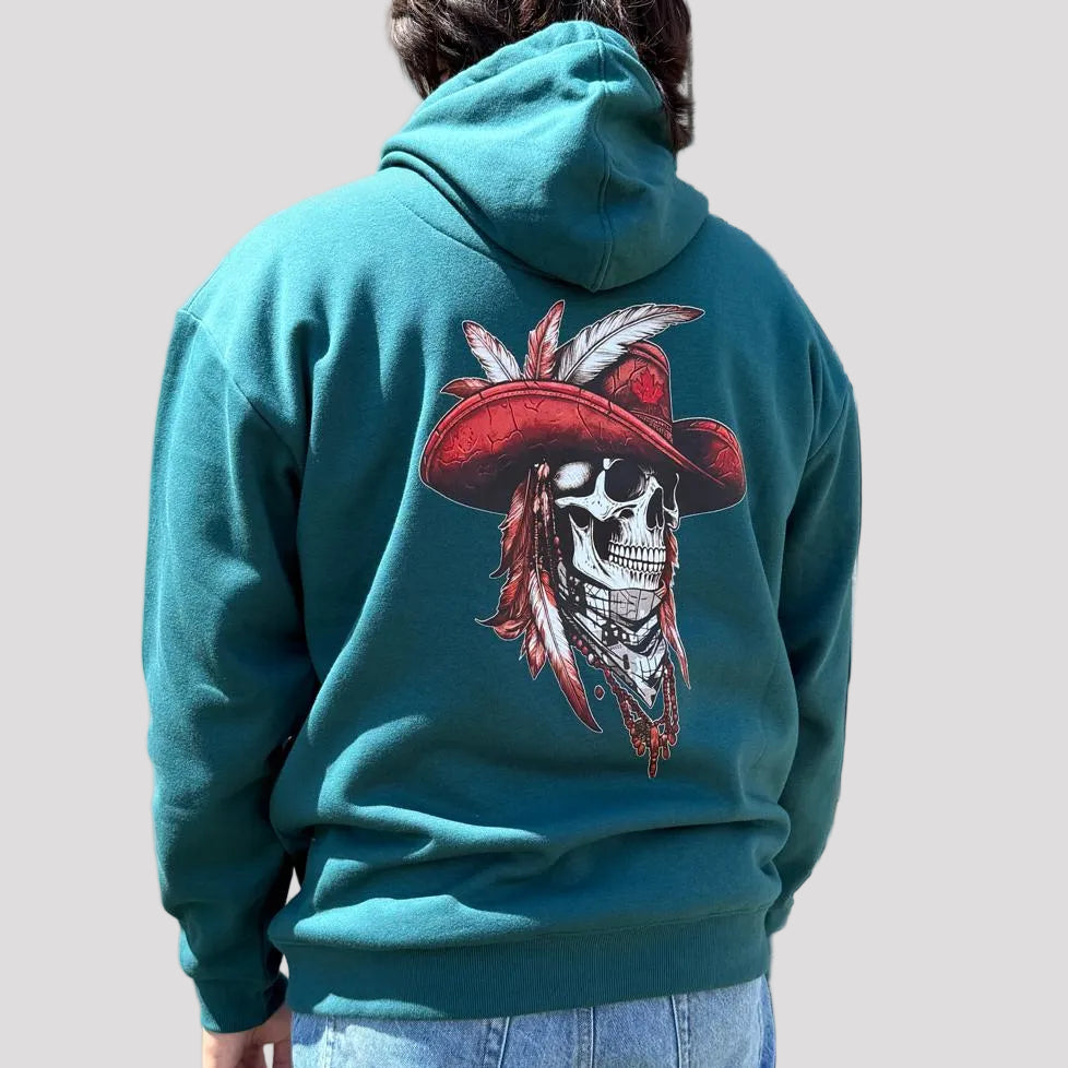 Open Road Men's Western Skull Graphic Hoodie