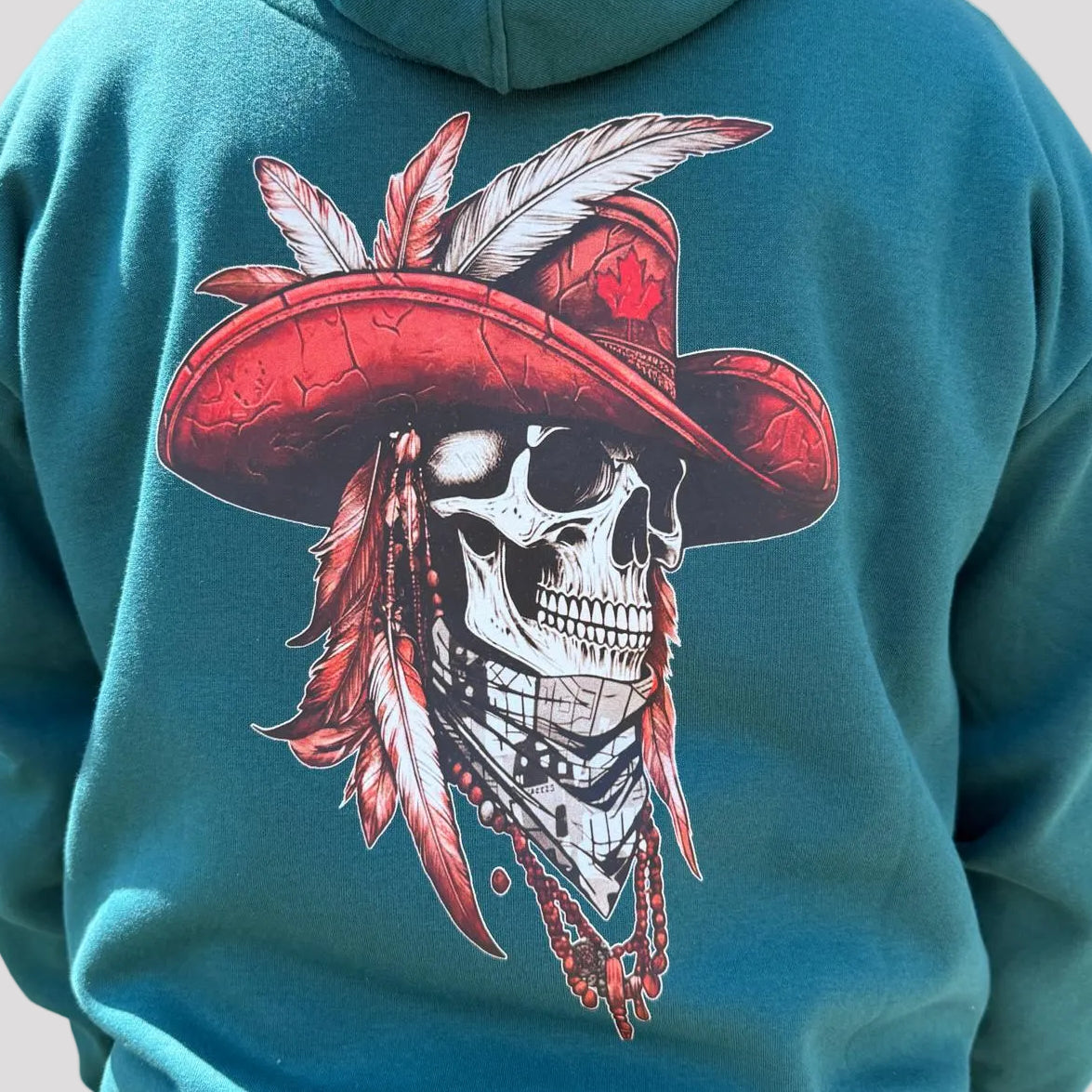 Open Road Men's Western Skull Graphic Hoodie
