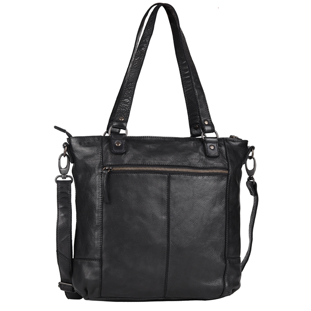 MET Two Handled Leather Sack Handbag
