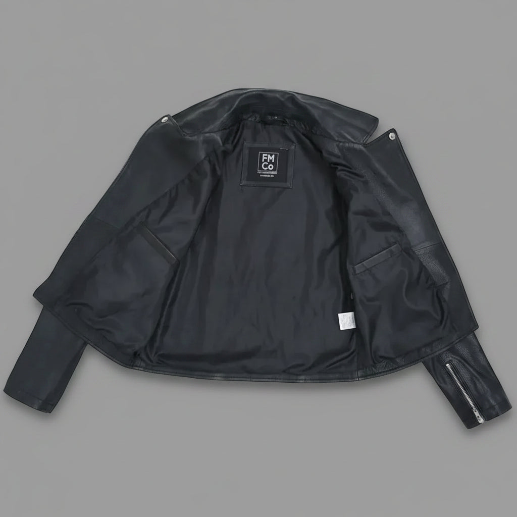 Women’s Lightweight Leather Fashion Jacket | Soft Naked Cowhide Casual Moto Style