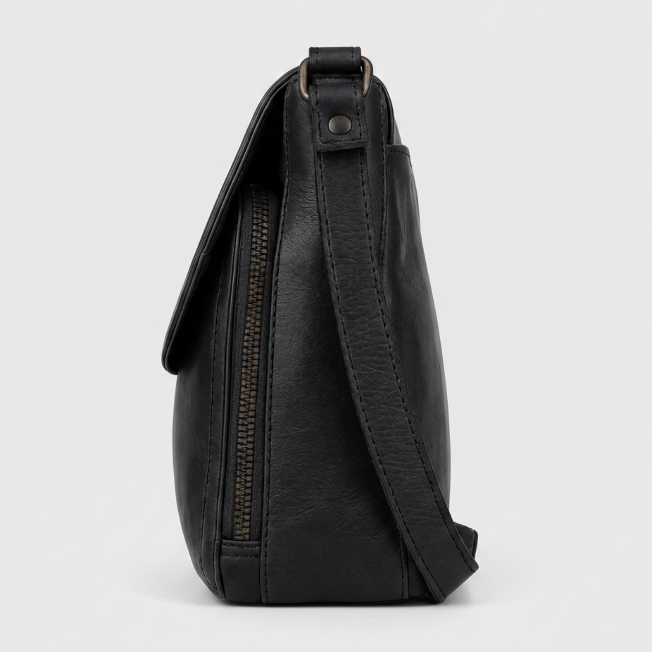 MET Premium Leather Flap Crossbody Bag. Women's Organizer Purse