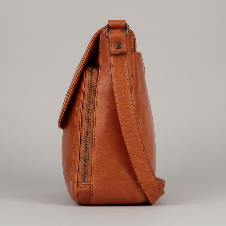 MET Premium Leather Flap Crossbody Bag. Women's Organizer Purse
