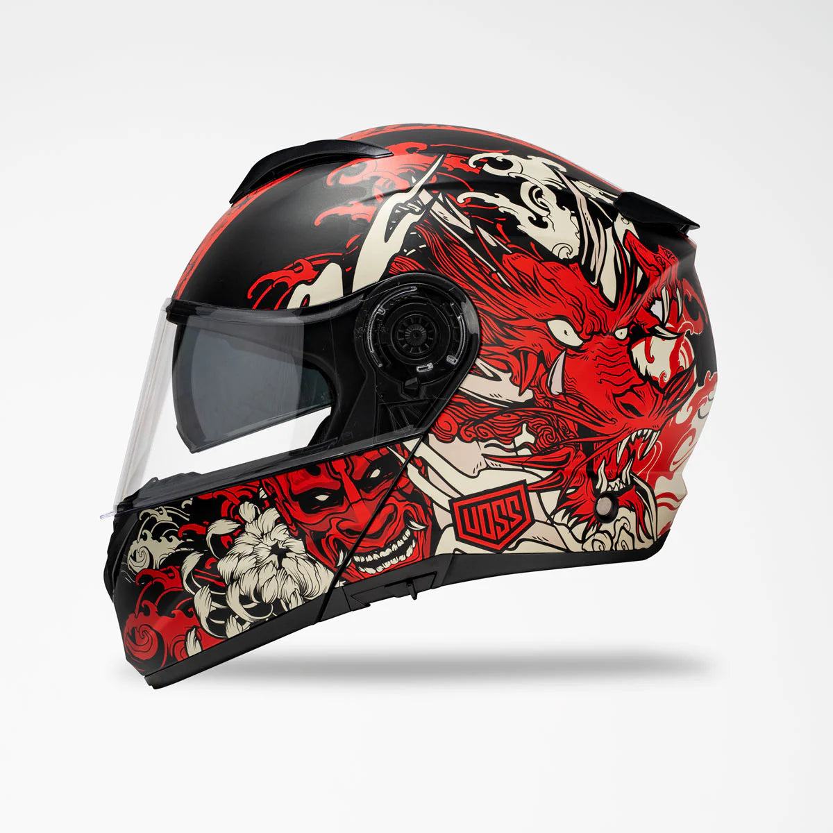 Voss 580 Conquest Matte Red Dragon Helmet