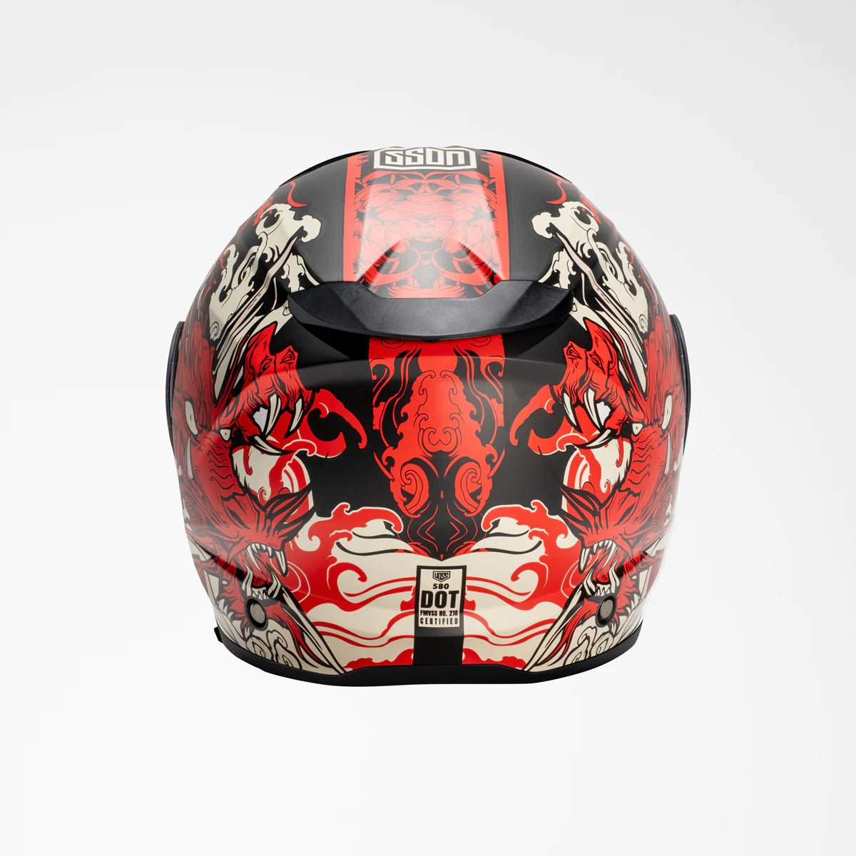 Voss 580 Conquest Matte Red Dragon Helmet