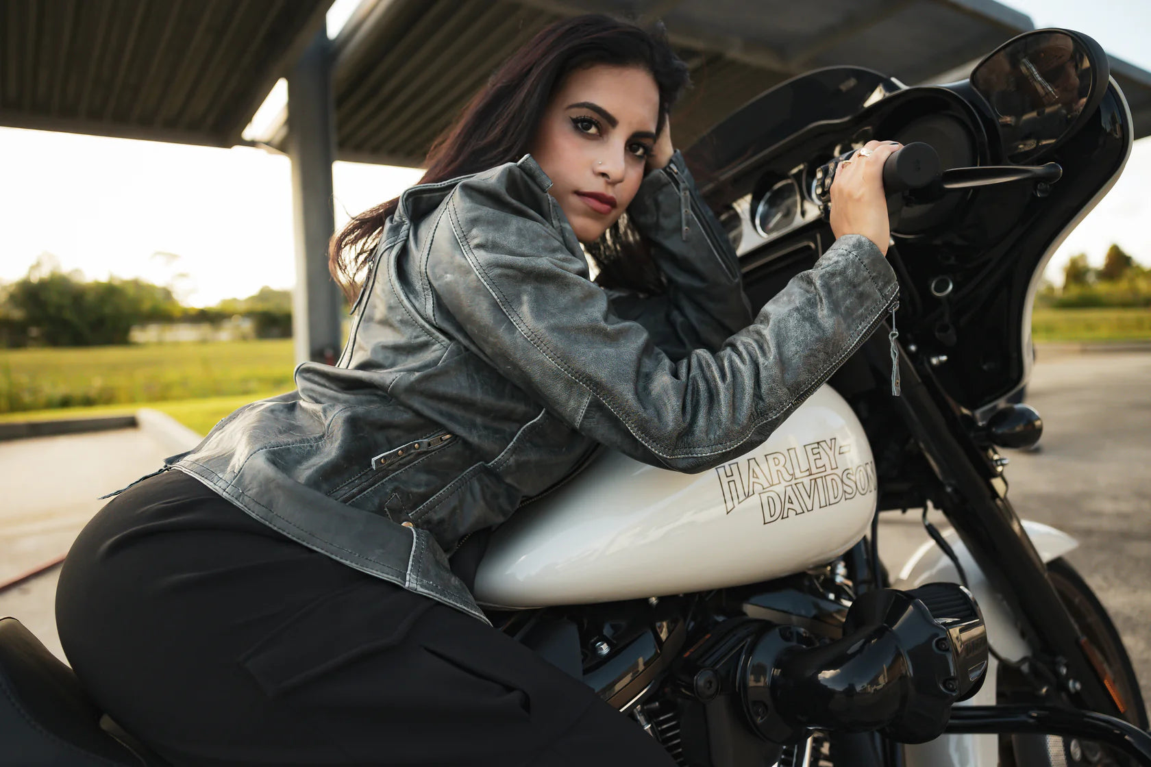 BOL Women's Biker Style Leather Jacket