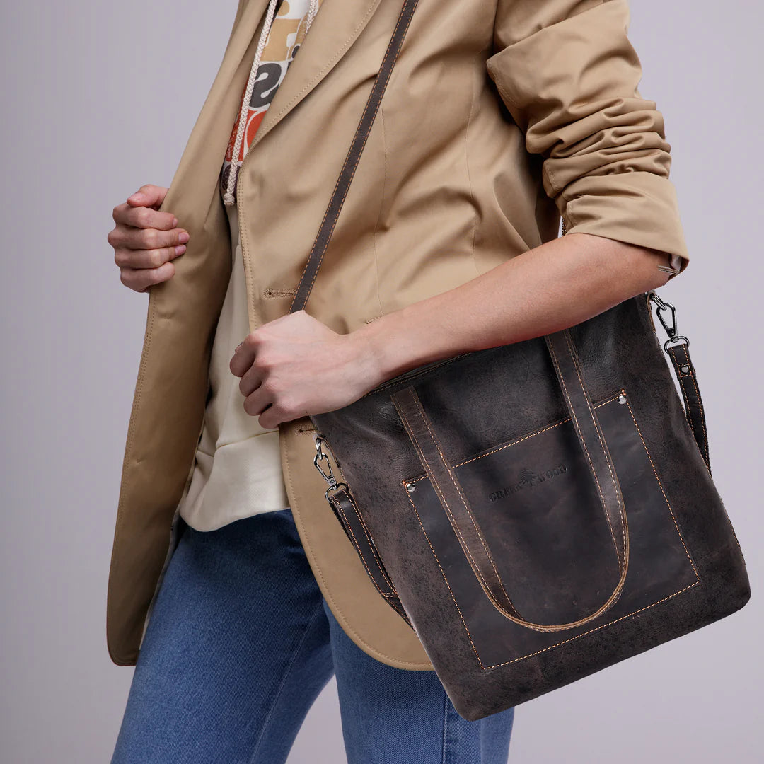 Greenwood Leather Classic Leather Tote Bag