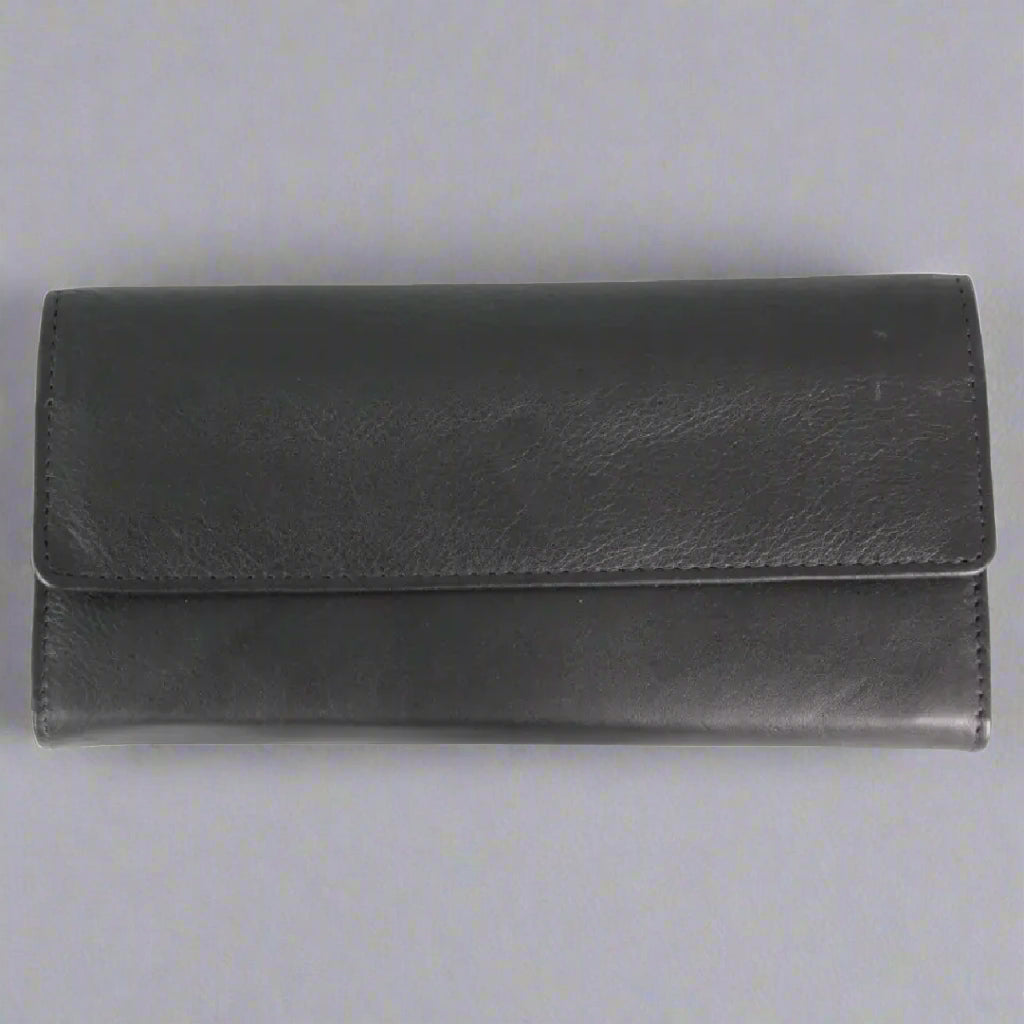 JBG International Women's Wing Flap Trifold Leather Wallet