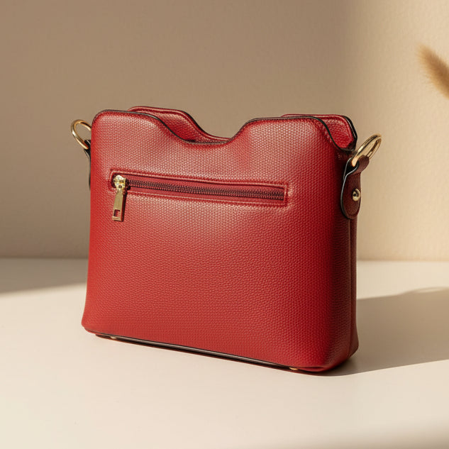 Temptation Italy Small Faux Leather Crossbody. Floral & Butterfly Embossed Bag - Boutique of Leathers/Open Road