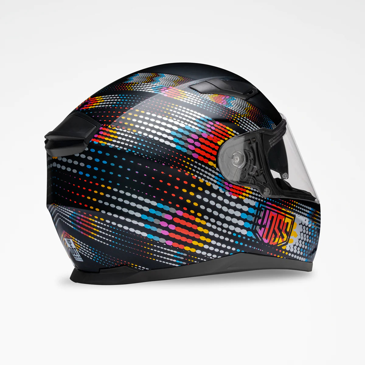 Voss 988 Moto-1 Full Face Matte Metal Fractal Helmet