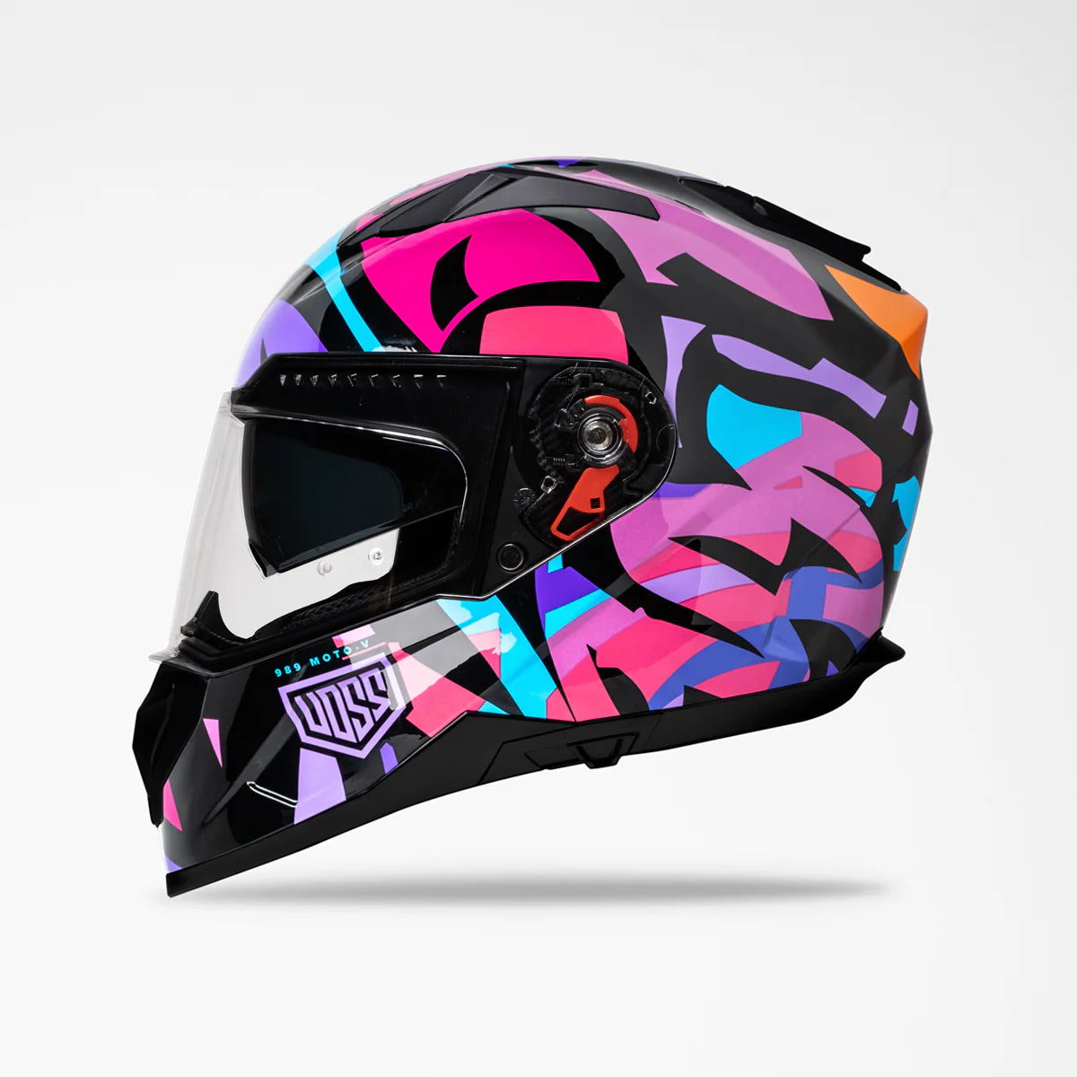 Voss 989 Moto-V Rei TopRockr Full Face Gloss Motorcycle Helmet