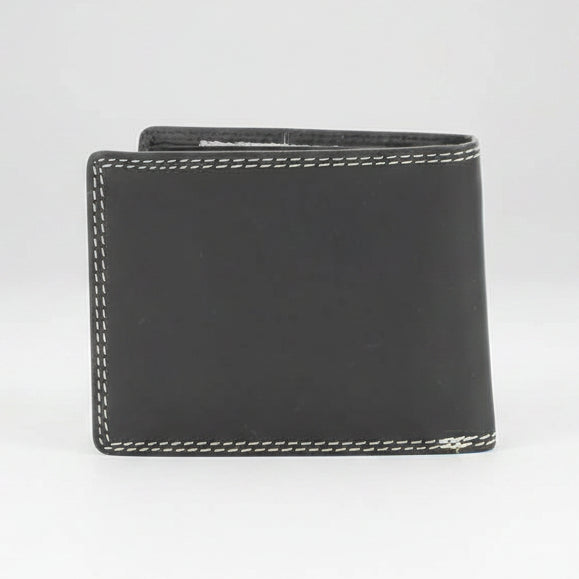 Men’s Cow Leather Wolf Embossed Bifold Wallet