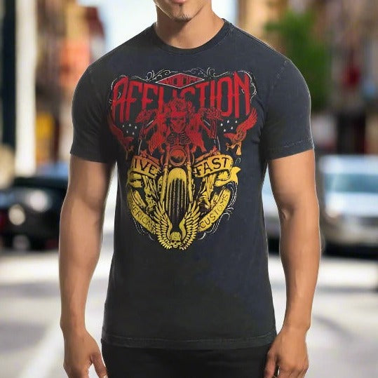 Affliction Men's Coastline Ride Short Sleeve Shirt Men's Shirts & Tees Boutique of Leathers/Open Road