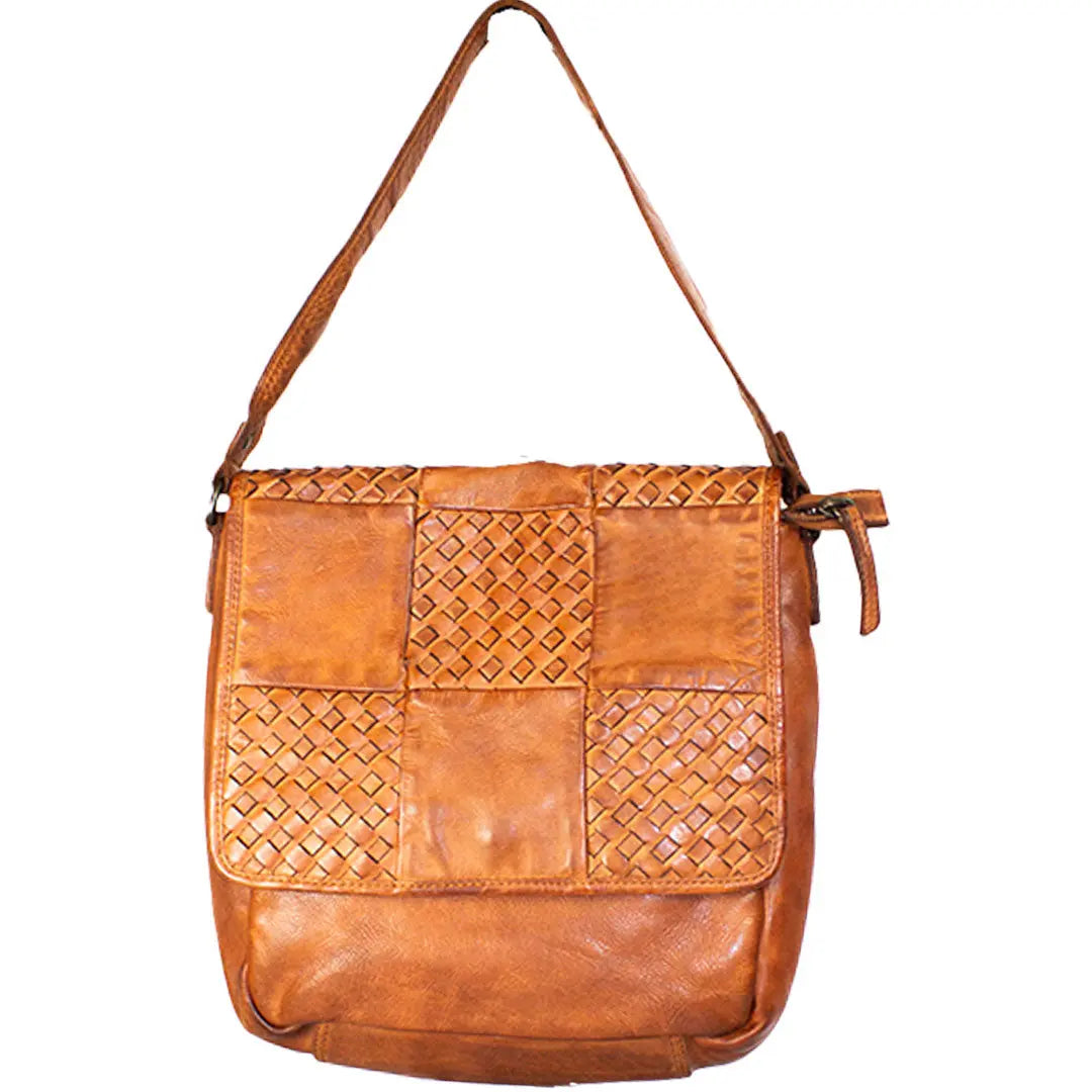 Basket Weave Pattern Crossbody Bag