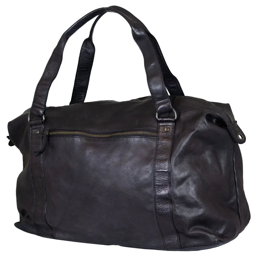 BOL Black Leather Travel Duffle Bag Backpacks & Messenger Bags Boutique of Leathers/Open Road