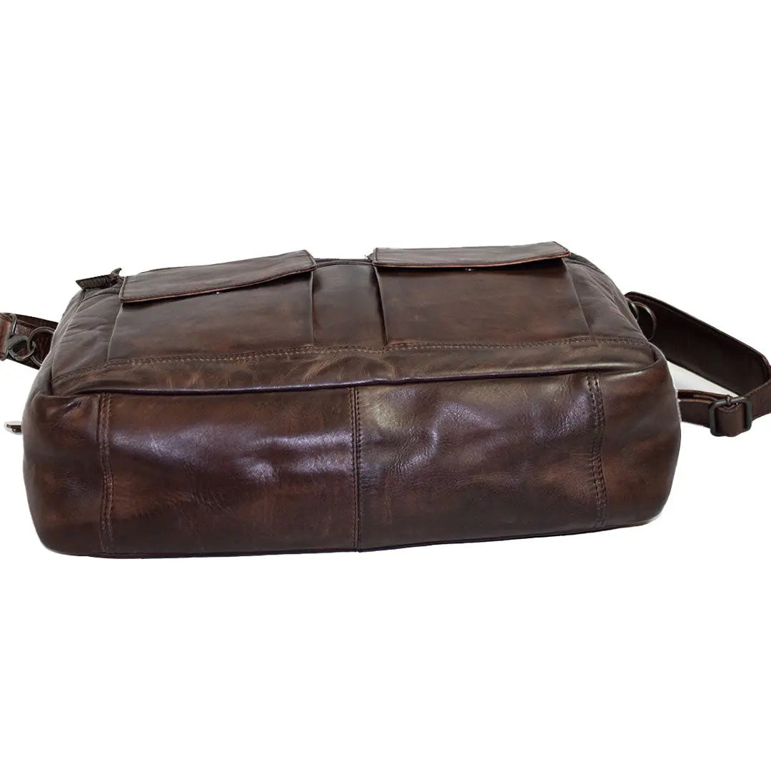 BOL Brown Commuter Laptop Bag Backpacks & Messenger Bags Boutique of Leathers/Open Road