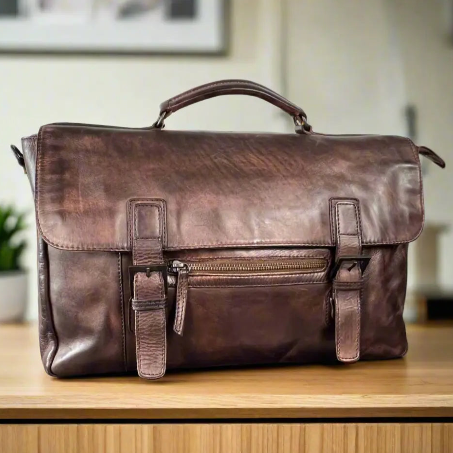 BOL Brown Commuter Laptop Bag Backpacks & Messenger Bags Boutique of Leathers/Open Road