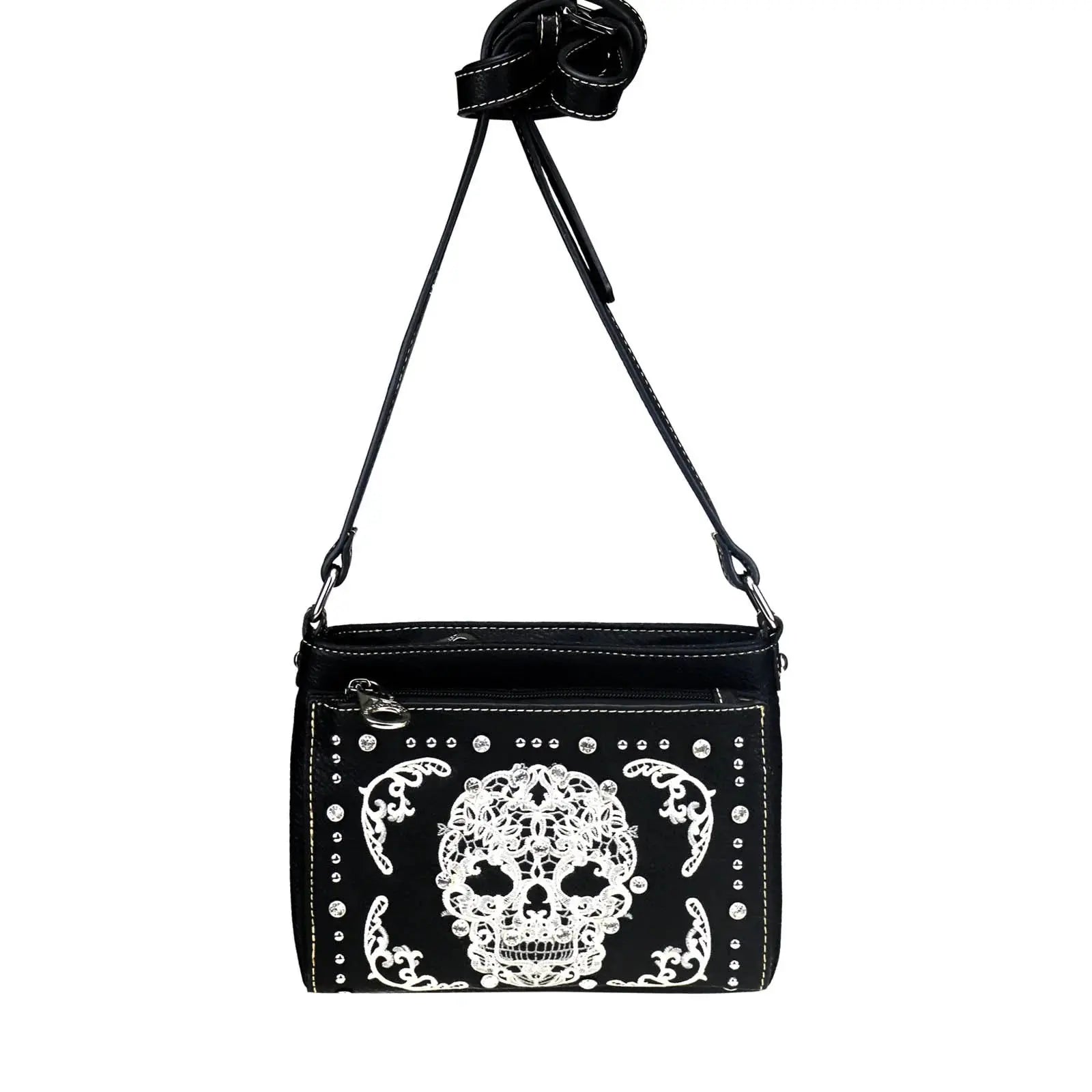 BOL Cross Body Sugar Skull Handbag Handbags & Purses Boutique of Leathers/Open Road