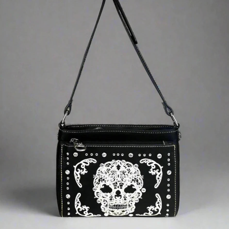 BOL Cross Body Sugar Skull Handbag Handbags & Purses Boutique of Leathers/Open Road