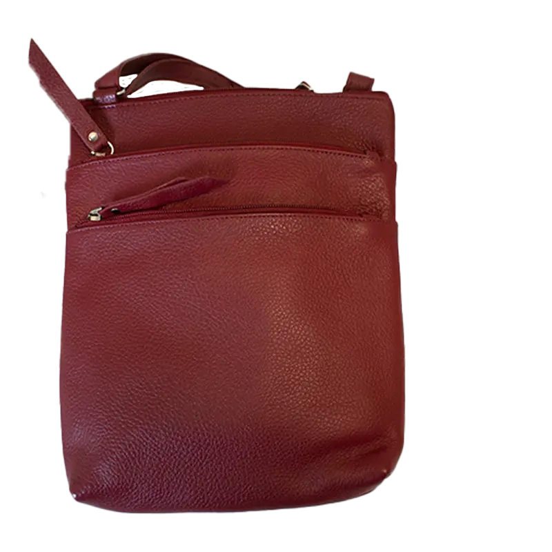 BOL Leather Crossbody Bag 2 Front Zip Handbags & Purses Boutique of Leathers/Open Road